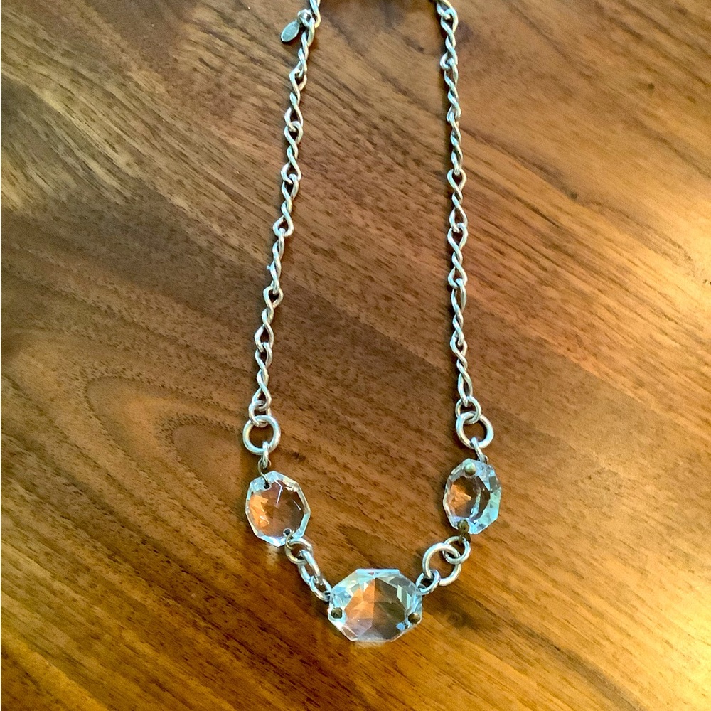 Stunning Vintage sterling silver / Crystal necklace